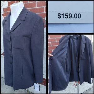 NEW $159 women LIZ CLAIBORNE long blazer jacket 16